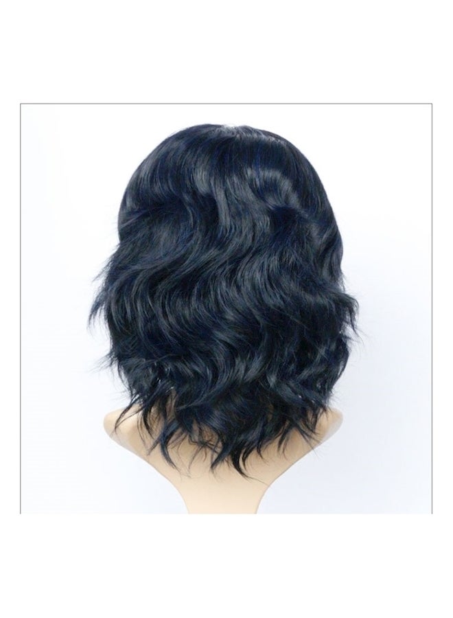 Short Curly Hair Wig Black 35cm - Image 2