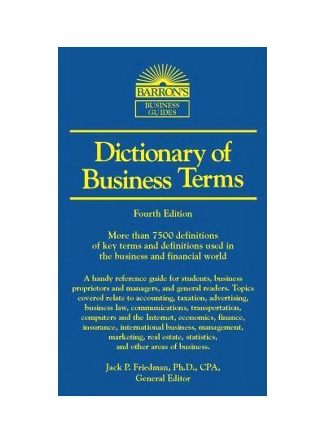 Dictionary Of Business Terms paperback english - 9-Jul-07 