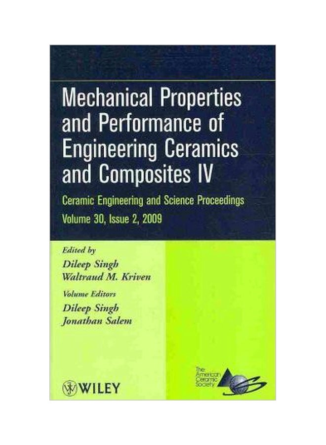 Mechanical Properties And Performance Of Engineering Ceramics And Composites IV Hardcover English by Jonathan Salem - 12-Jan-10 