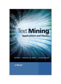 Text Mining : Applications And Theory Hardcover English by Michael W. Berry - 10-May-10 