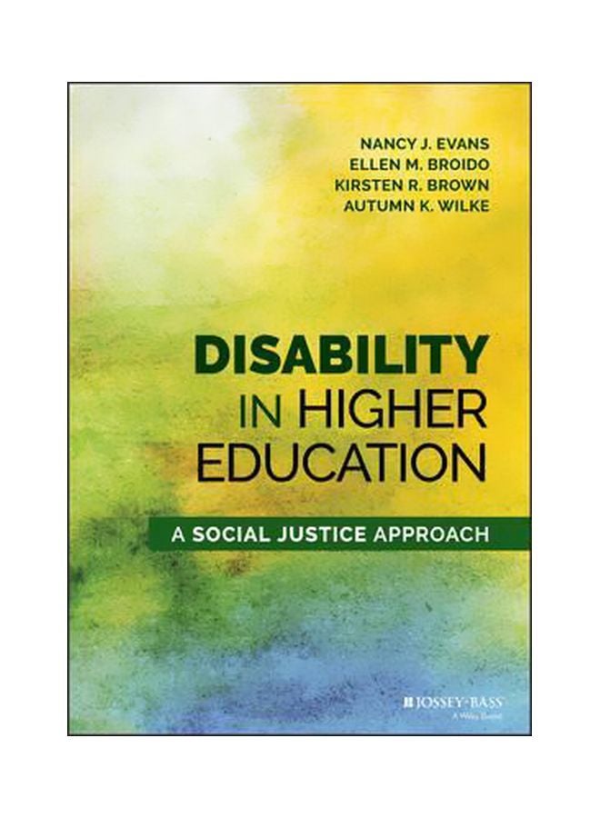 Disability In Higher Education: A Social Justice Approach Hardcover English by Nancy J. Evans - 6-Mar-17 