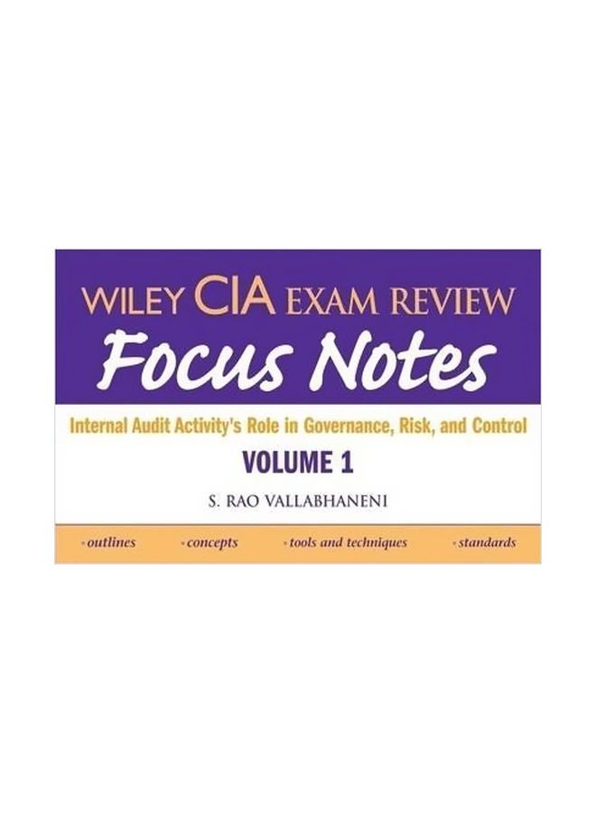 Wiley CIA Exam Review Focus Notes Paperback English by Rao Vallabhaneni - 6-Nov-08 