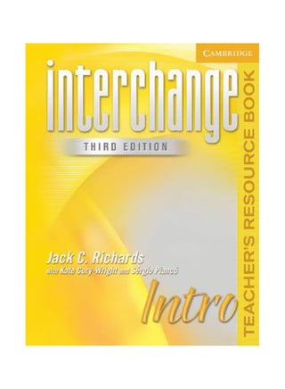 Interchange Intro Teacher's Resource Book Paperback English by Jack C. Richards - 30-Sep-05 - v1560701487/N26834739A_1