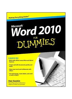Microsoft Word 2010 For Dummies Paperback English by Dan Gookin - 20-Dec-10 