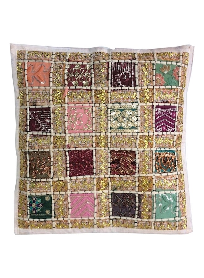 Sequined Collection Cushion Cover Gold/Red