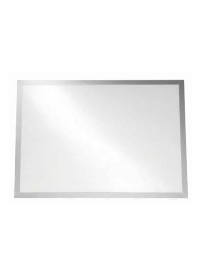 Durable 2-Piece Self­-Adhesive Magnetic Frame Silver 
