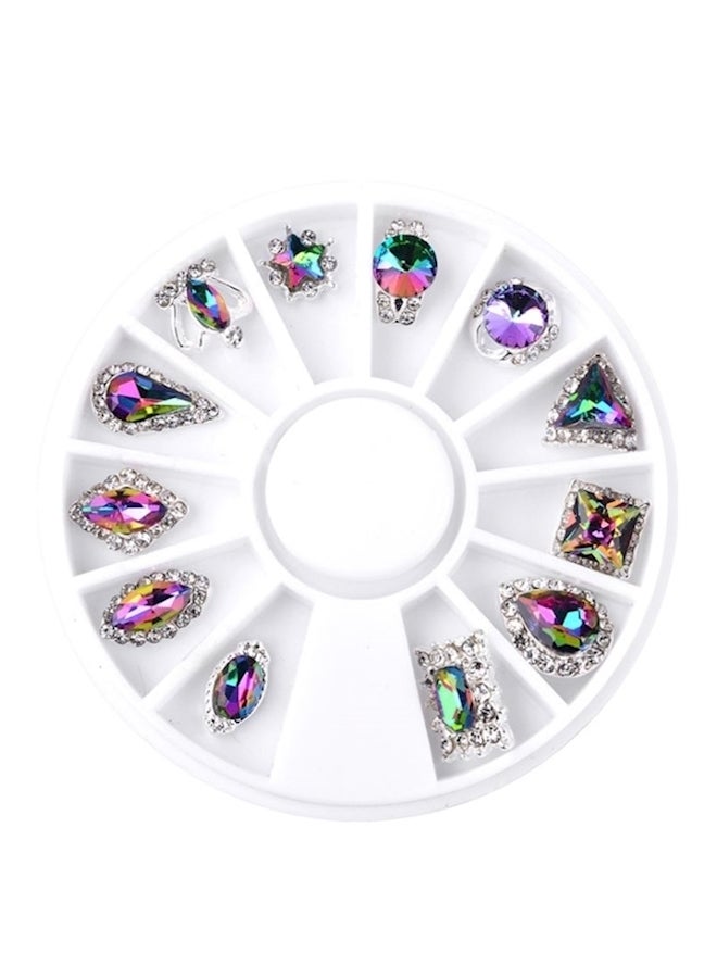 3D Diamond Rhinestone Nail Art Multicolour - Image 1