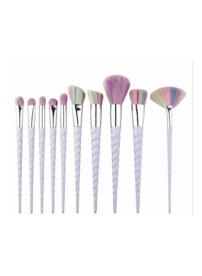 Generic - 10-Piece Make Up Brushes Set Multicolour - Image 1