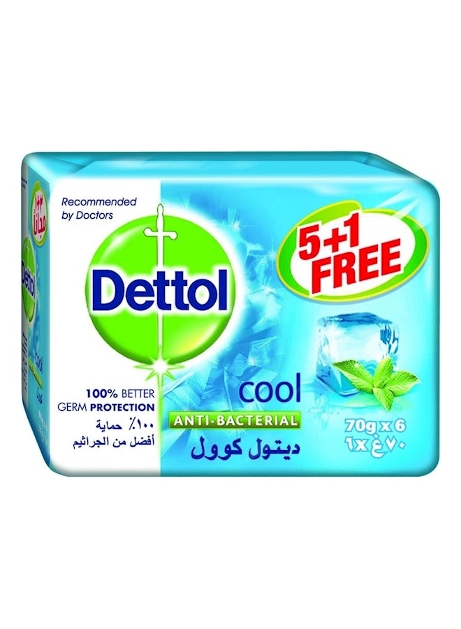 ديتول طقم صابون منعش ومضاد للبكتيريا مكون من 6 قطع 70جرام