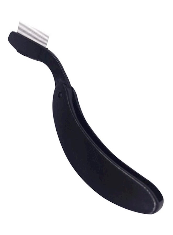 Folding Eyelash Comb Brush Black - Image 1