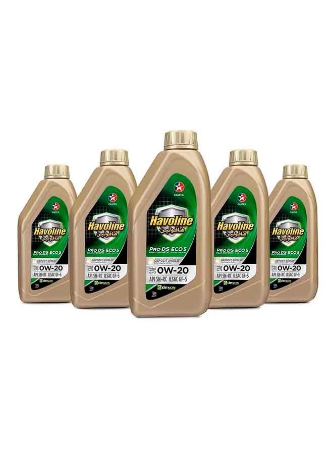 Caltex 5-Piece Havoline ProDS Fully Synthetic ECO 5 SAE 0W-20