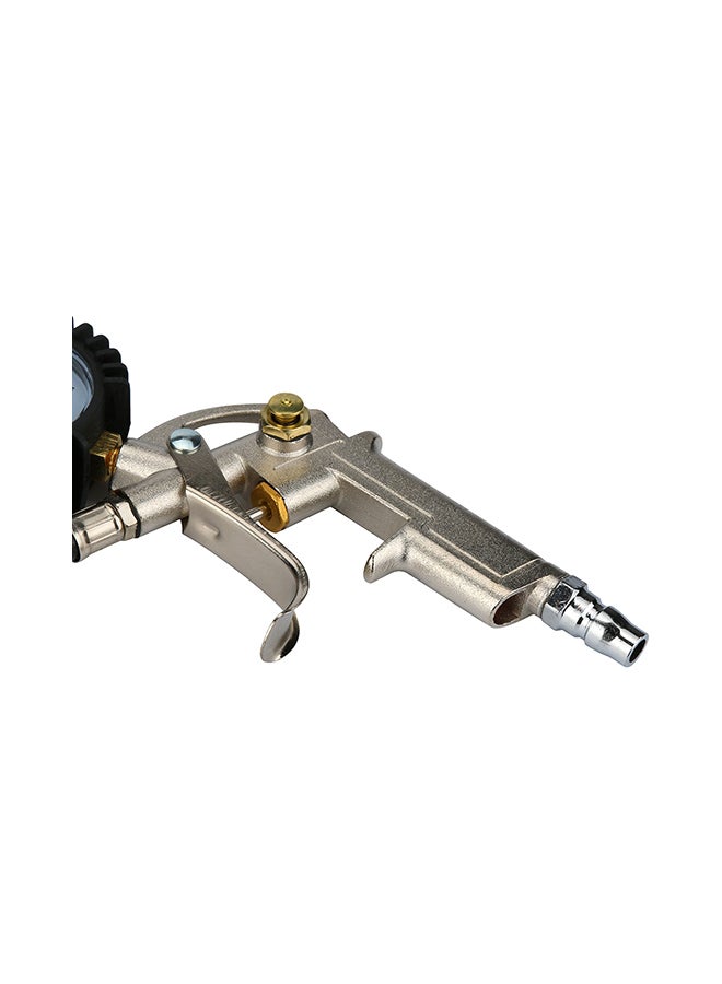 Generic Pistol-Type Air Chuck With Dial Tire Inflator Gauge Flexible Hose  - Image 4