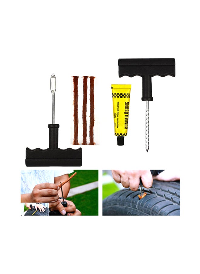 Generic Tyre Puncture Repair Kit Tubeless Car Motorcycle Van Bike Tool Plug Emergency  - Image 1