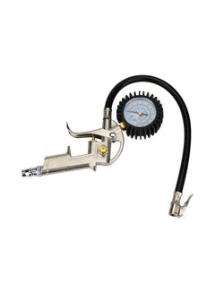Generic Pistol-Type Air Chuck With Dial Tire Inflator Gauge Flexible Hose  - Image 3