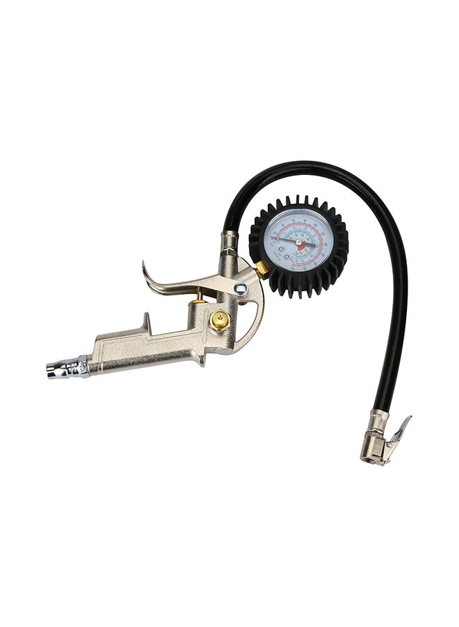 Generic Pistol-Type Air Chuck With Dial Tire Inflator Gauge Flexible Hose  - Image 3