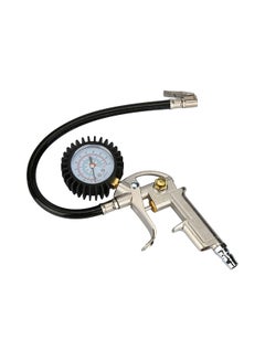 Generic Pistol-Type Air Chuck With Dial Tire Inflator Gauge Flexible Hose  - Image 1