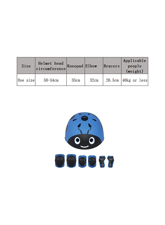 LANOVA 7-Piece Kids Protective Gear Sport Safety Balance Car Sliding Skating One size centimeter - Image 3