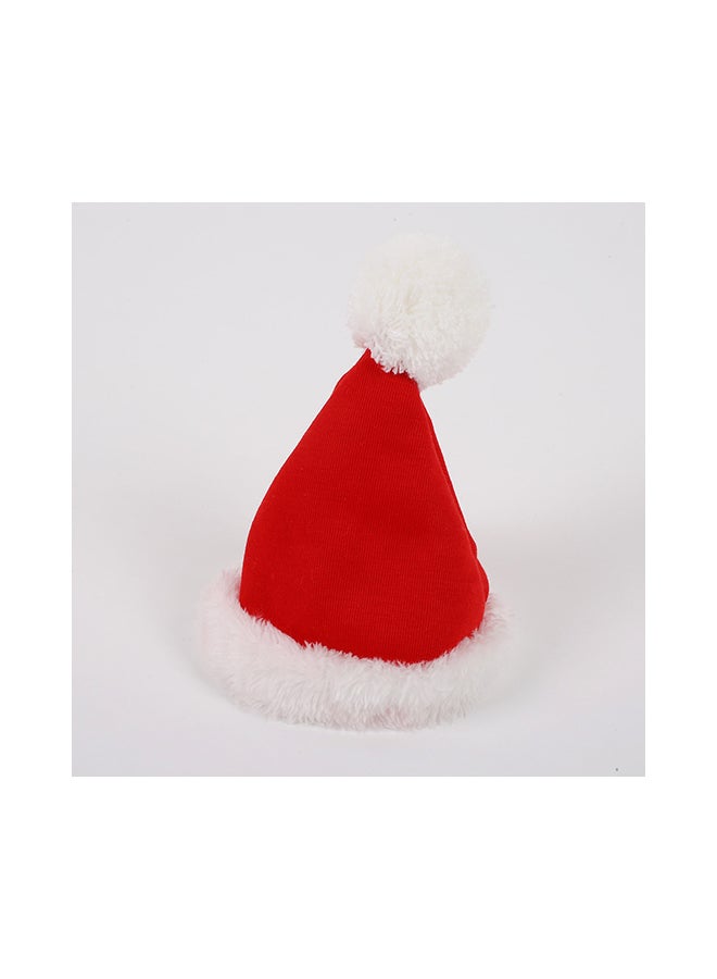 فستان دافئ شتوي للحيوانات الأليفة بتصميم لباس سانتا الكريسماس للجرو أحمر Mياردة - Image 3