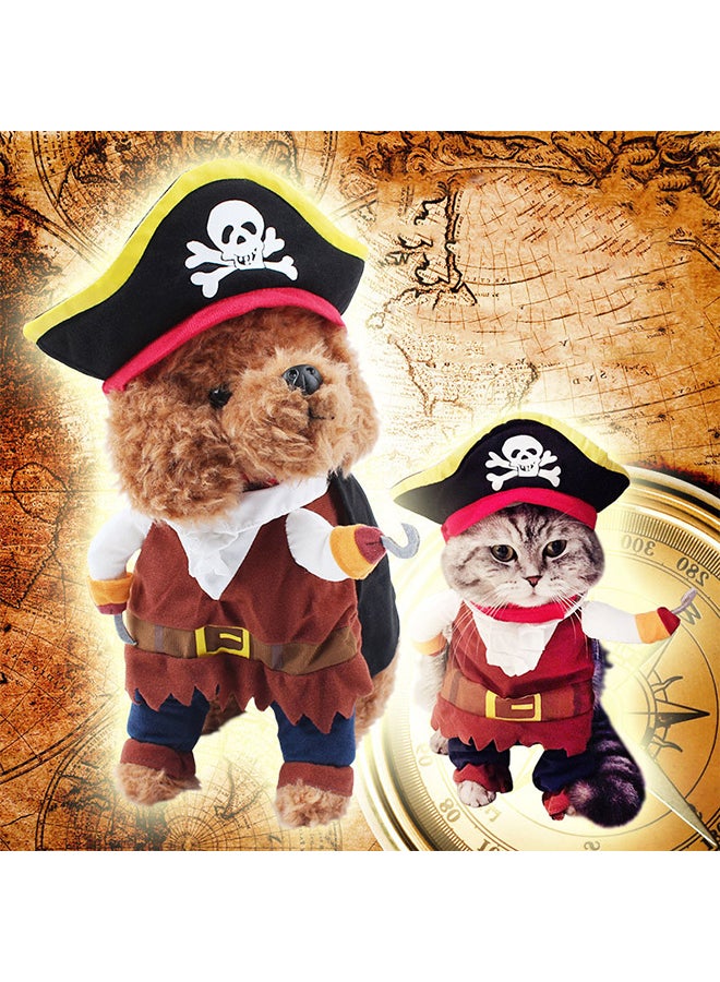 Generic Pet Cat Dog Pirate Corsair Costume Suit Apparel Multicolour Lyard  - Image 2