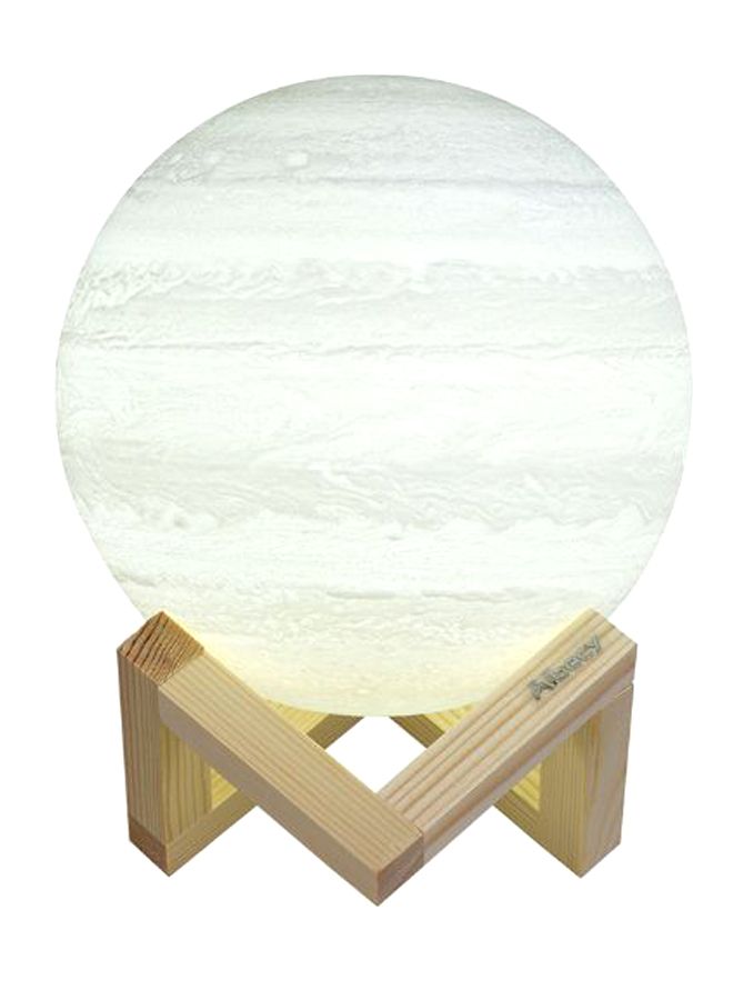 أيبيسي مصباح LED بتصميم ثلاثي الأبعاد على شكل كوكب المشترى أبيض/بيج 3.1بوصة