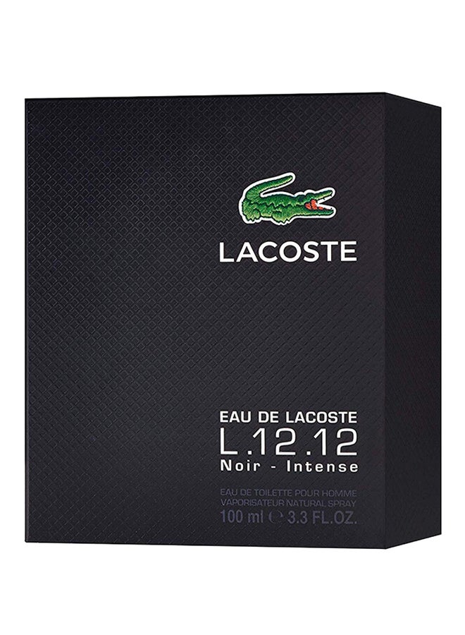 LACOSTE - Eau de Lacoste L. 12.12 Noir Intense EDT 100ml - Image 1