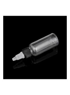 Generic 10-Piece Empty Tattoo Ink Pigment Bottles With Twist Cap Clear/Black  - Image 1