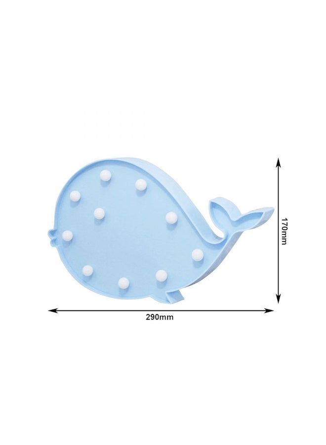 Generic - Cute Whale Shaped LED Night Light Table Blue - Image 1