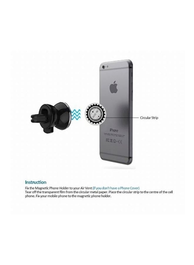 Universal Magnetic Air Vent Car Mount Holder For Smartphones Blue - Image 5