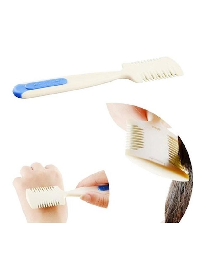 Generic Double Bladed Barber's Knife White/Blue  - Image 1