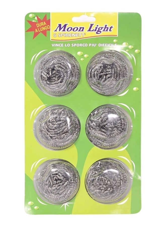 MoonLight 6 Pieces Steel Wool Set Silver - Image 1