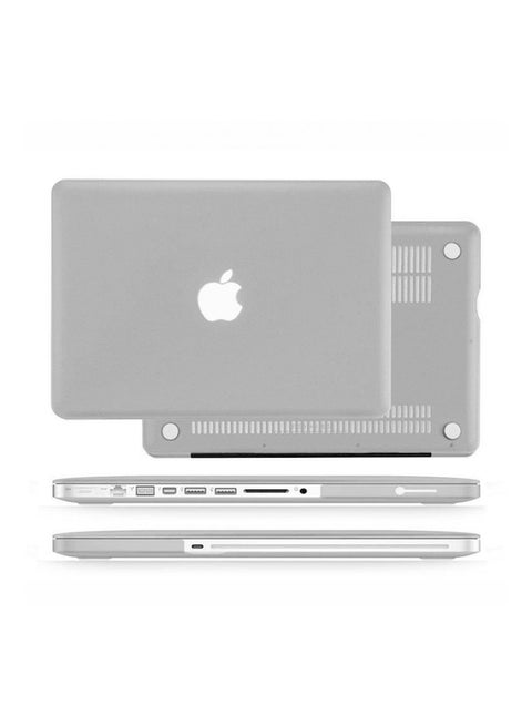 Rubberized Matte Finish Hard Case For Macbook Pro With CD Drive 13.3 Inch Grey