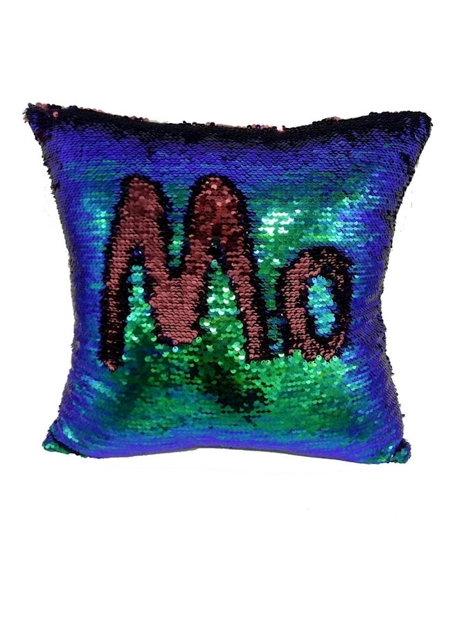 Mocofo Glitter Pillow Reversible Sequins Pillow Cover Multicolour 16x16inch  - Image 3