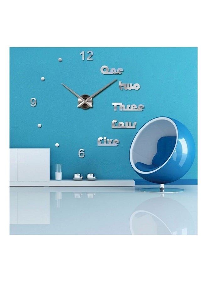 Acrylic Analog Wall Clock Blue/Silver - Image 1