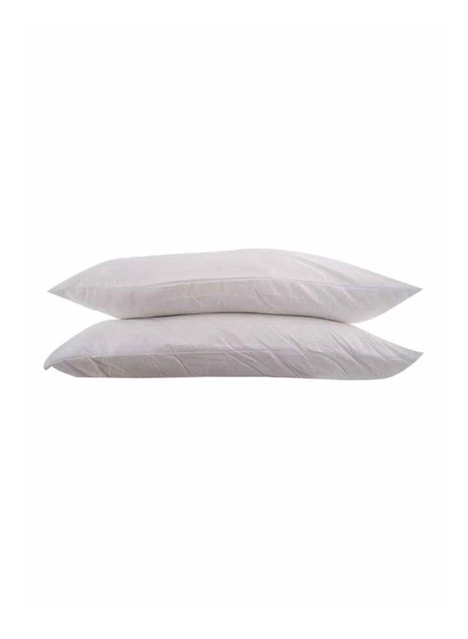 طقم وسائد من قطعتين أبيض 50x75سم - Image 1