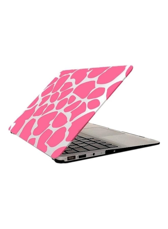 Pattren Stone Rubber Coated Soft Touch Finish Case Cover For Apple Macbook Air 13/13.3 Inch Pink  - Image 1