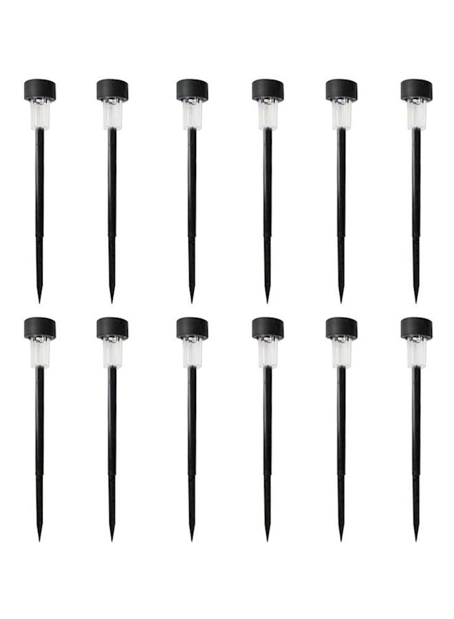 12-Piece Outdoor Waterproof Led Solar Garden Lights Black - Image 1