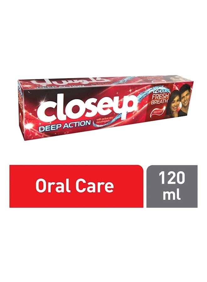 كلوز أب معجون أسنان حار ذو تأثير عميق بالزنك النشط، لون أحمر أحمر 120ملليلتر - Image 1