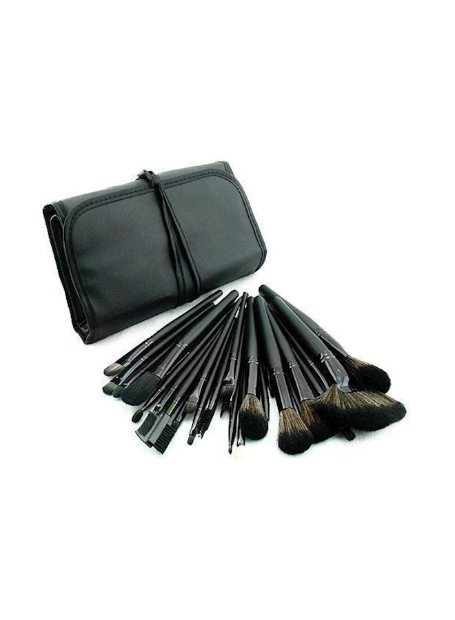 32-Piece Cosmetic Facial Makeup Brushes Tools Set Black - Image 3