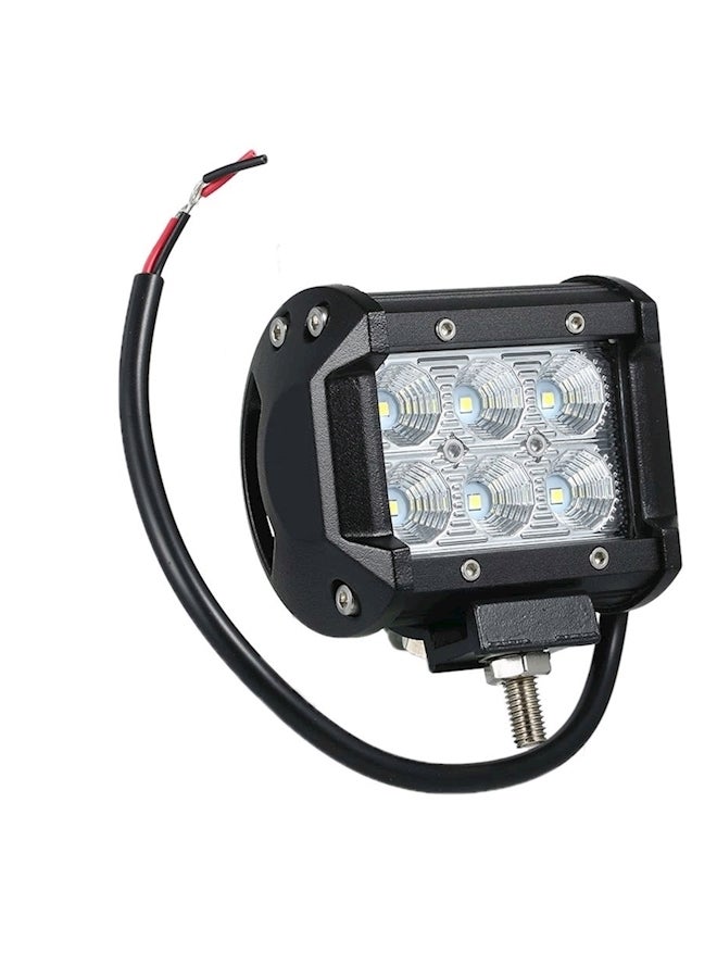 وحدة إنارة عمل للسيارة بقدرة 18 وات مكونة من قطعتين أسود - Image 2