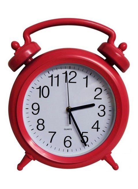 Analog Desk And Shelf Clock Red/White