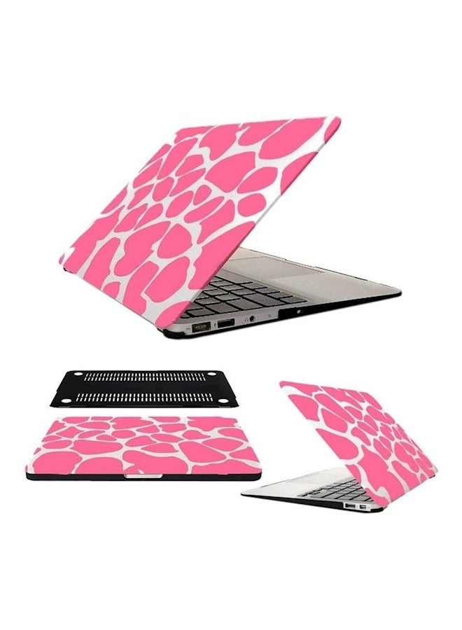 Pattren Stone Rubber Coated Soft Touch Finish Case Cover For Apple Macbook Air 13/13.3 Inch Pink  - Image 3