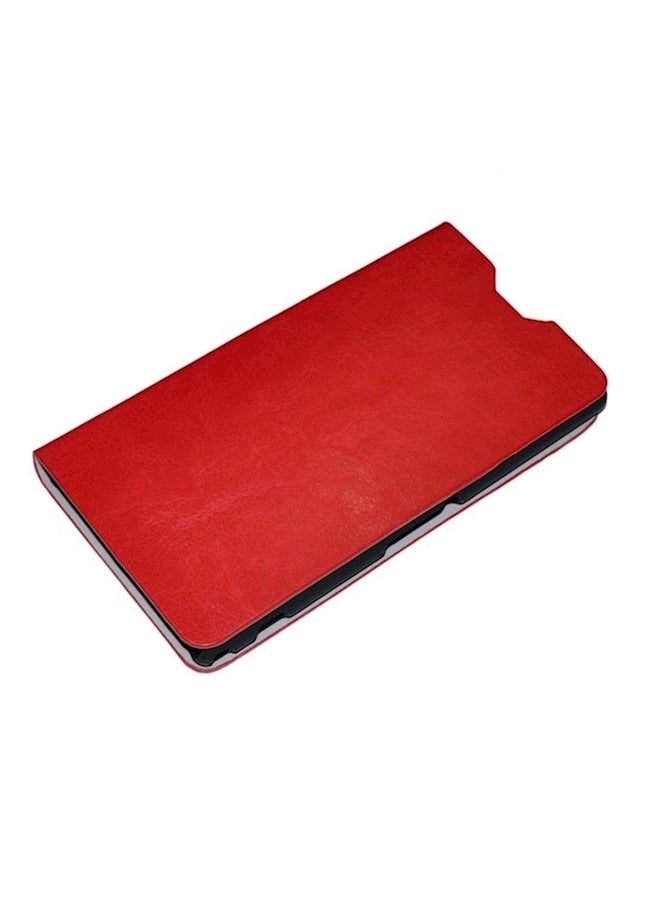 Leather Protective Case Cover For Sony Xperia Z3 Dual ( D6633 ) Red