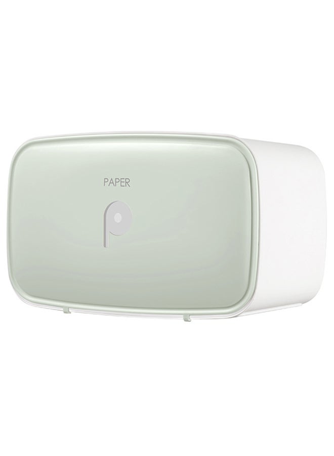 Generic Wall Mounted Toilet Paper Holder Green/White  - Image 1