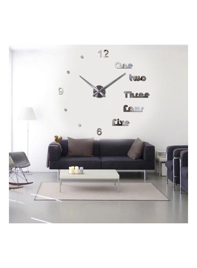 Acrylic Analog Wall Clock Blue/Silver - Image 3