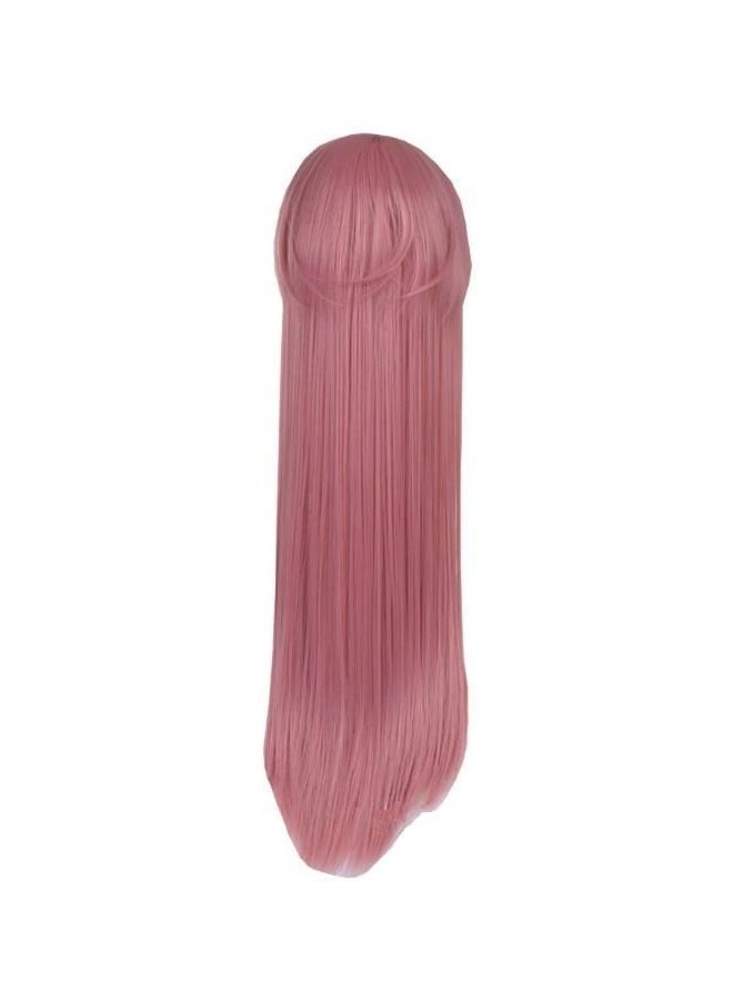 Generic - Anime Mirai Nikki Gasai Yuno Cosplay Wig 80 Cm Pale Long Straight Hair Wig Pink - Image 1