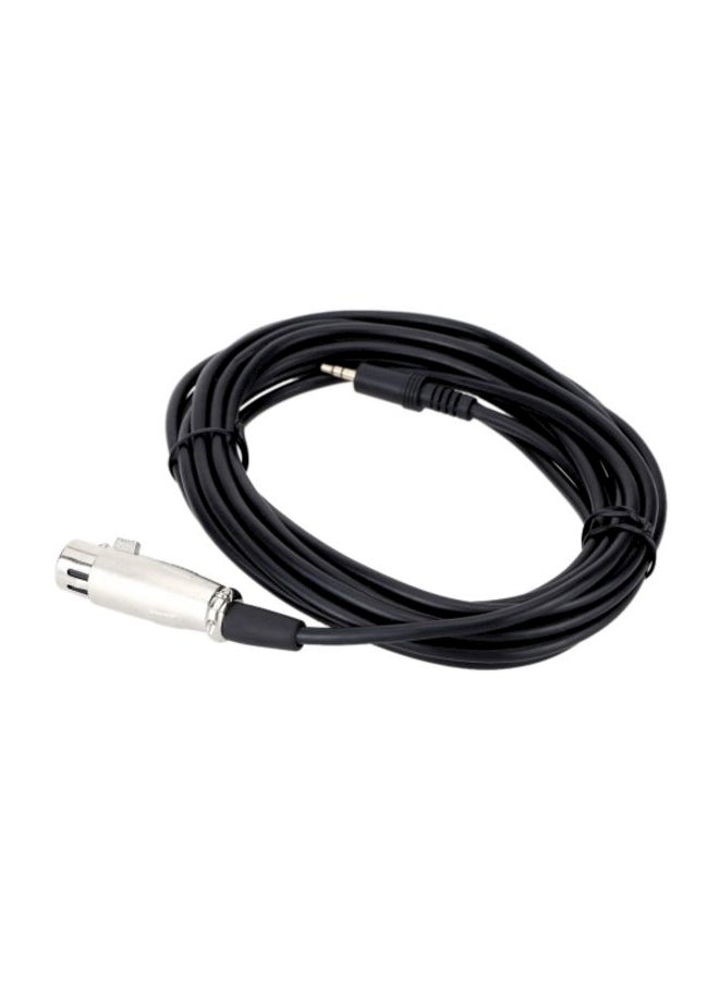 Generic XLR Female To 3.5 mm Stereo Male Cable Black/Silver  - Image 3