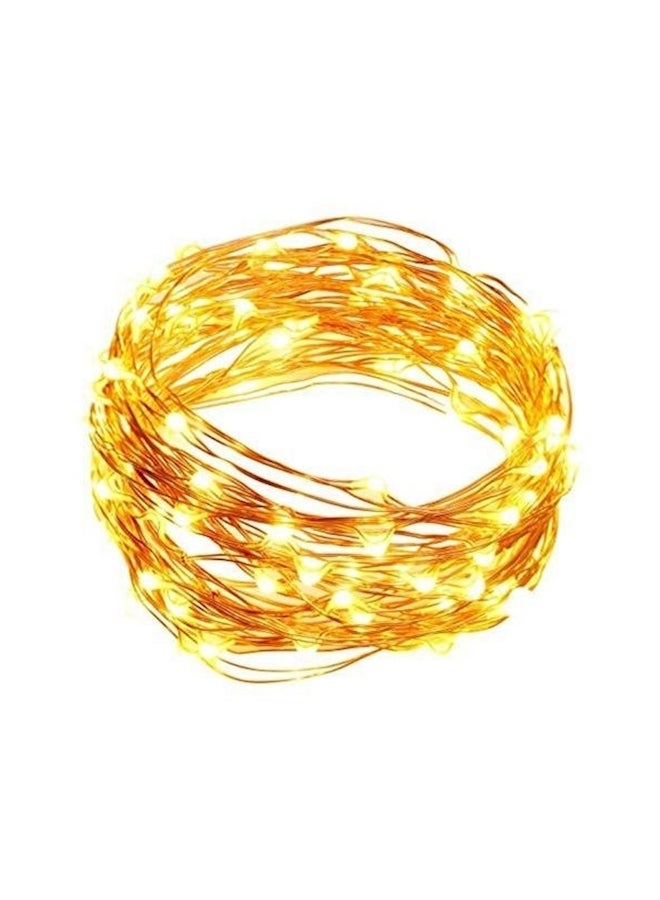 Generic 10M 80 LED Battery Operated String Lights Yellow 