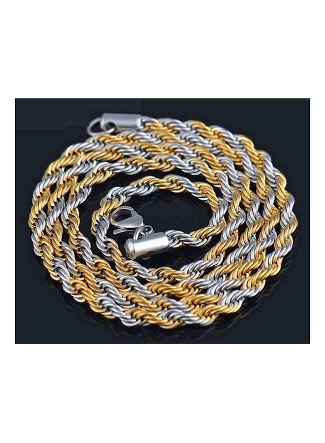 قلادة على شكل سلسلة مطلية بالفضة - Image 5