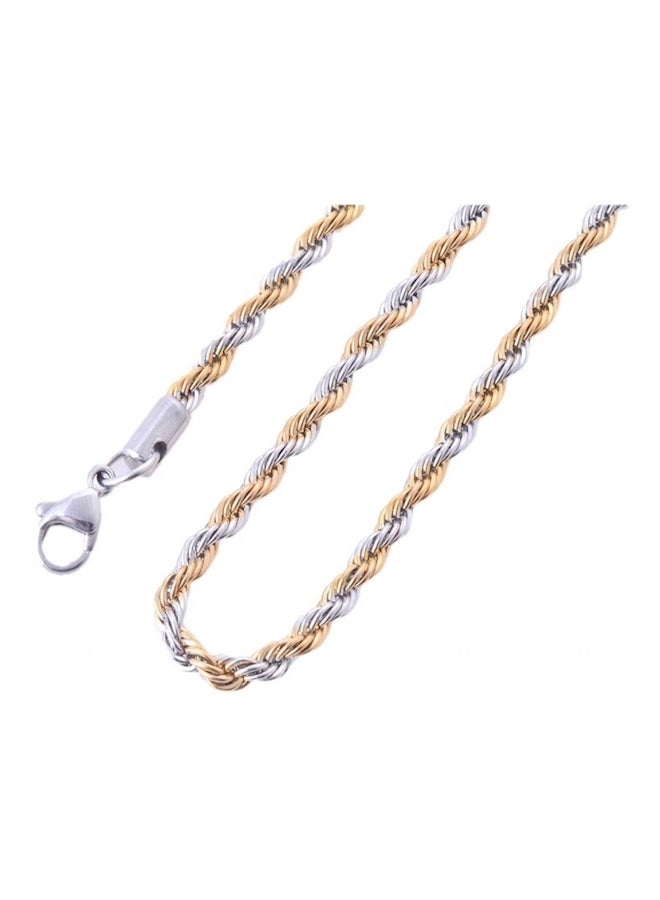 قلادة على شكل سلسلة مطلية بالفضة - Image 4