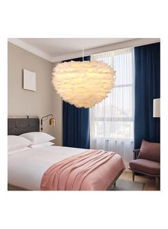 Generic Feather Ceiling Pendant White  - Image 3